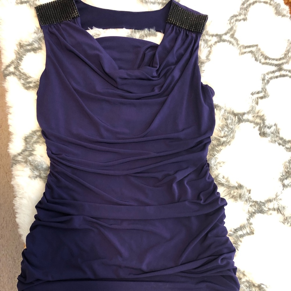 BCX Purple stretchy dress